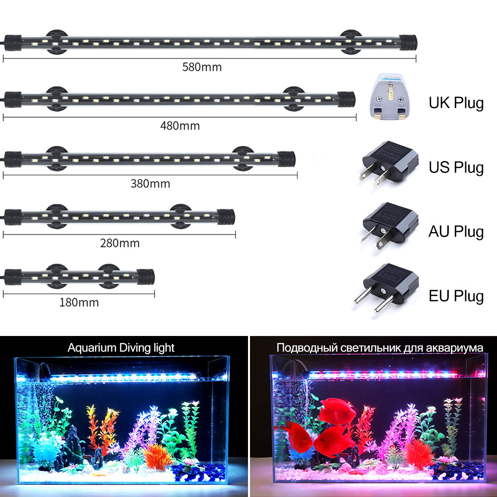 Aquarium Marine Lights - 90-260V Acquario Luce LED Impermeabile Acquario
